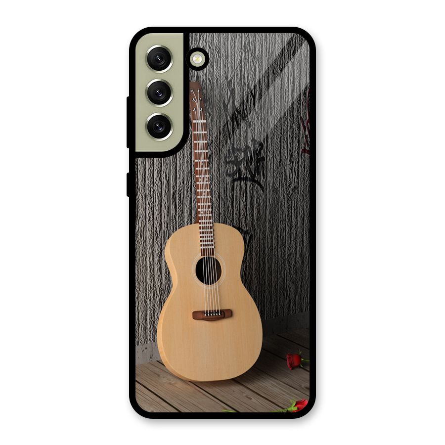 Guitar Classic Glass Back Case for Galaxy S21 FE 5G