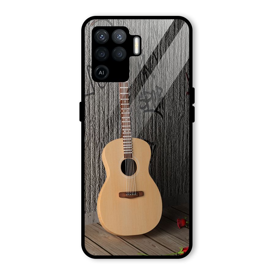 Guitar Classic Glass Back Case for Oppo F19 Pro