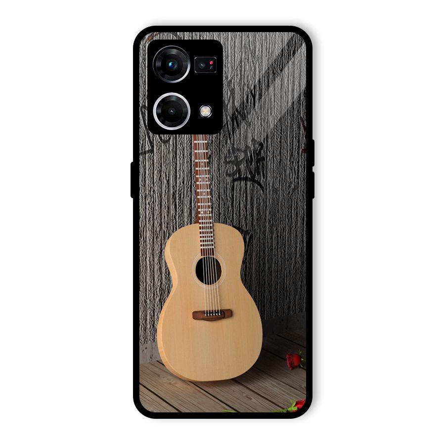 Guitar Classic Glass Back Case for Oppo F21 Pro 4G