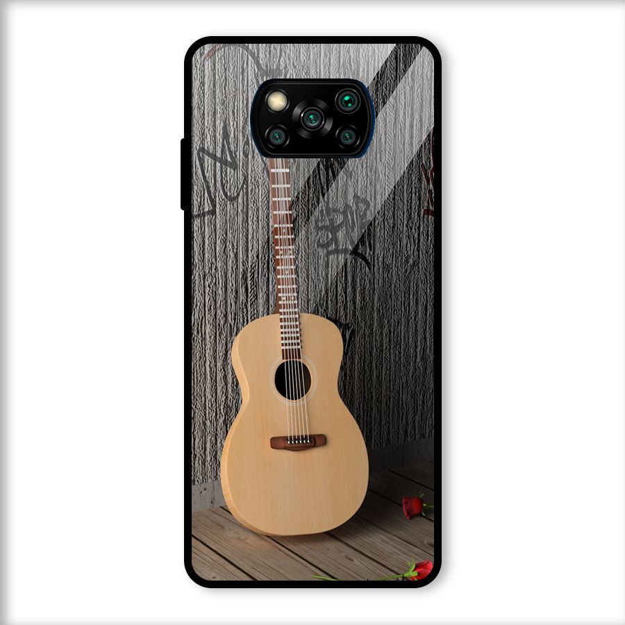 Guitar Classic Glass Back Case for Poco X3