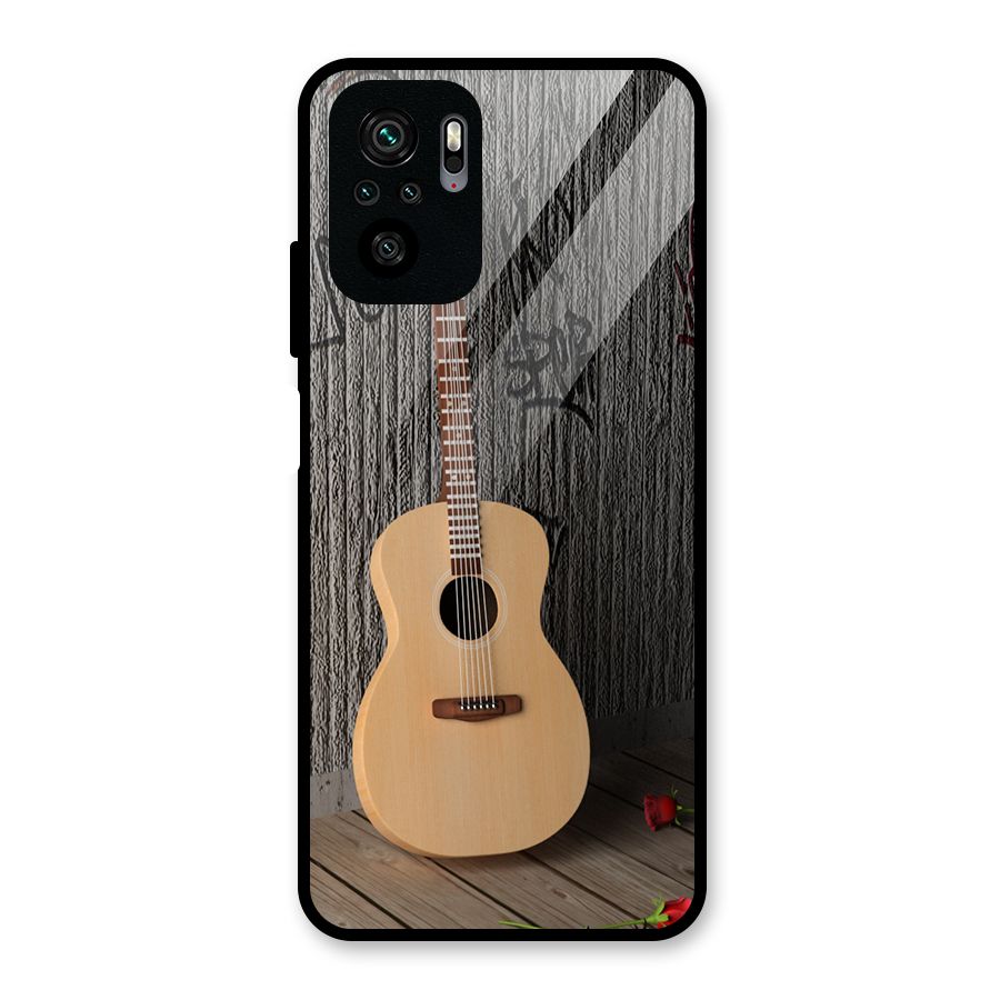 Guitar Classic Glass Back Case for Redmi Note 10S