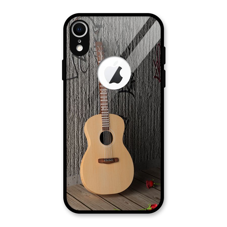 Guitar Classic Glass Back Case for iPhone XR Logo Cut