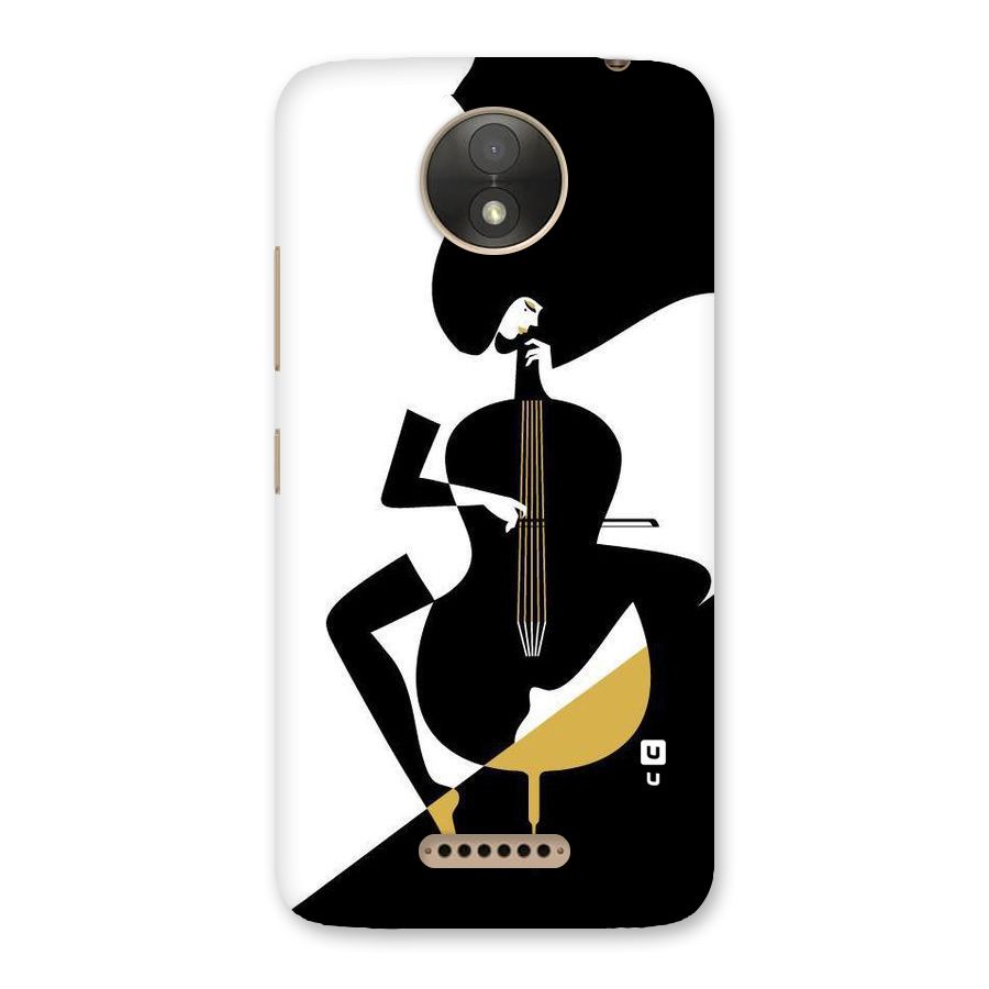Guitar Women Back Case for Moto C Plus
