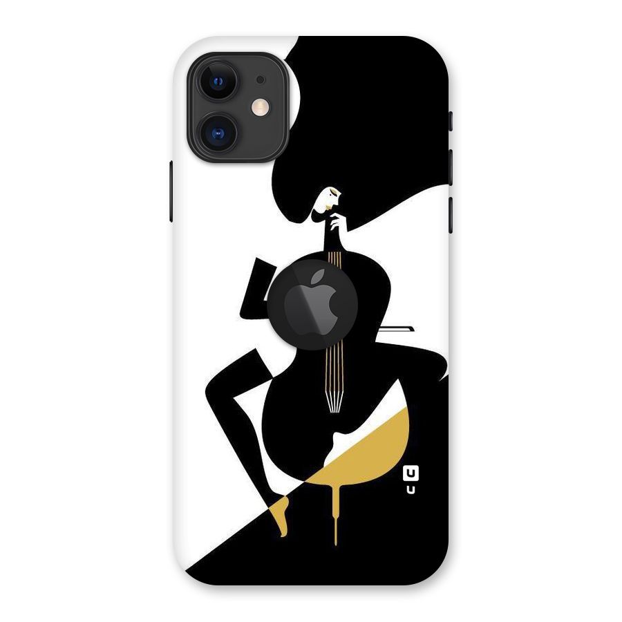 Guitar Women Back Case for iPhone 11 Logo Cut