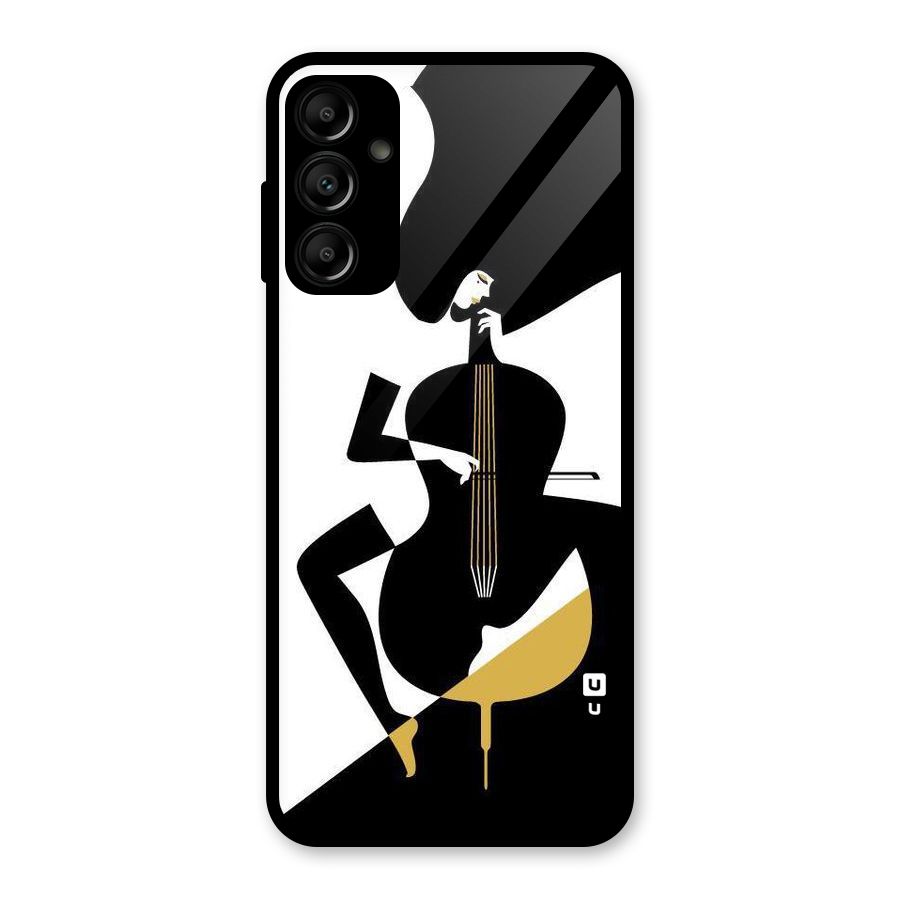Guitar Women Glass Back Case for Galaxy A14 5G