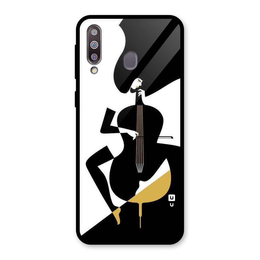 Guitar Women Glass Back Case for Galaxy M30