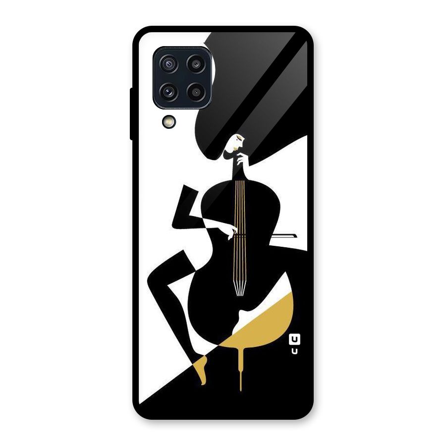 Guitar Women Glass Back Case for Galaxy M32