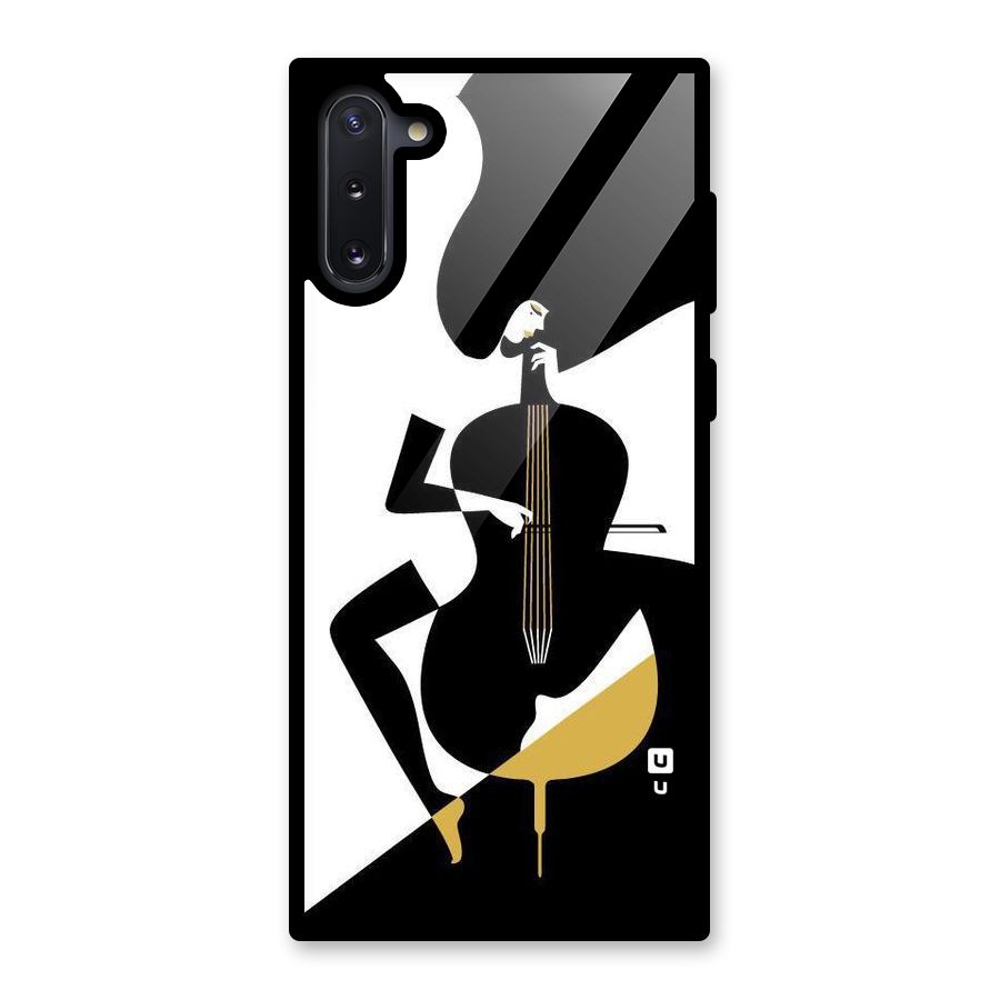 Guitar Women Glass Back Case for Galaxy Note 10