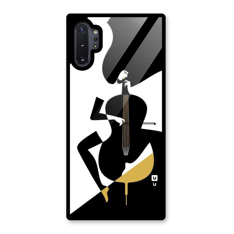 Guitar Women Glass Back Case for Galaxy Note 10 Plus