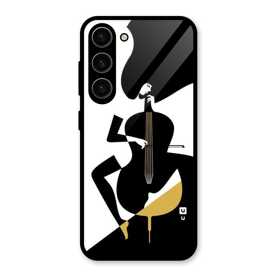 Guitar Women Glass Back Case for Galaxy S23