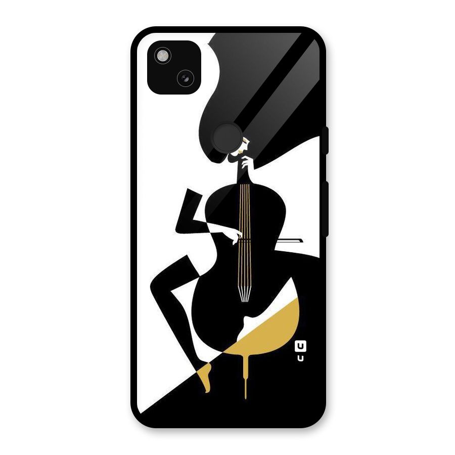 Guitar Women Glass Back Case for Google Pixel 4a