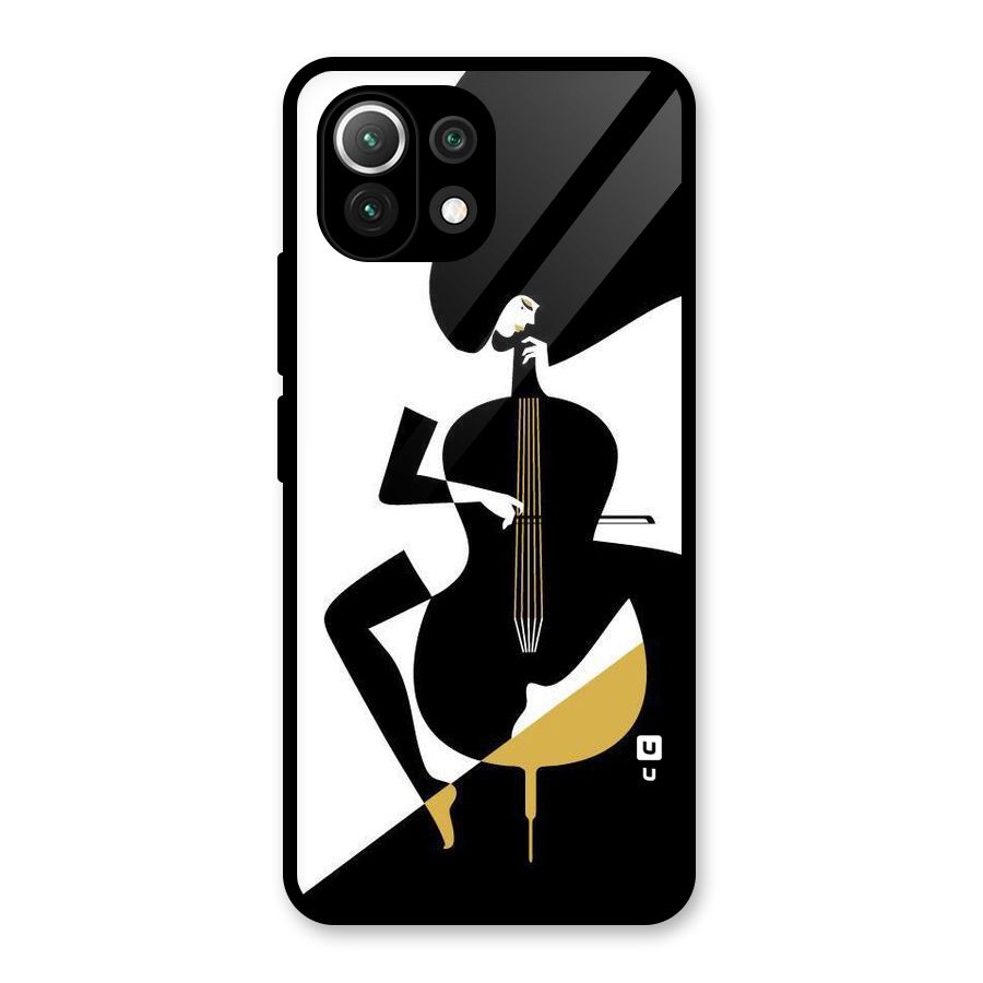 Guitar Women Glass Back Case for Mi 11 Lite
