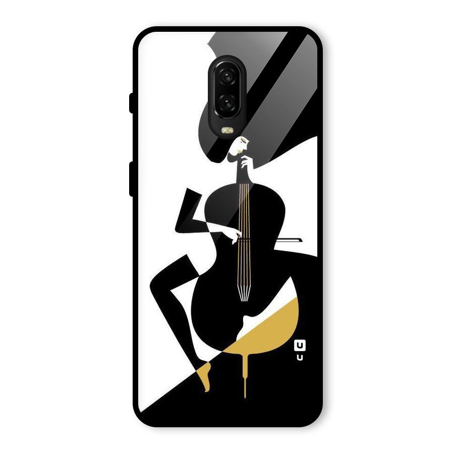 Guitar Women Glass Back Case for OnePlus 6T
