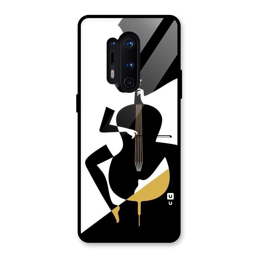 Guitar Women Glass Back Case for OnePlus 8 Pro