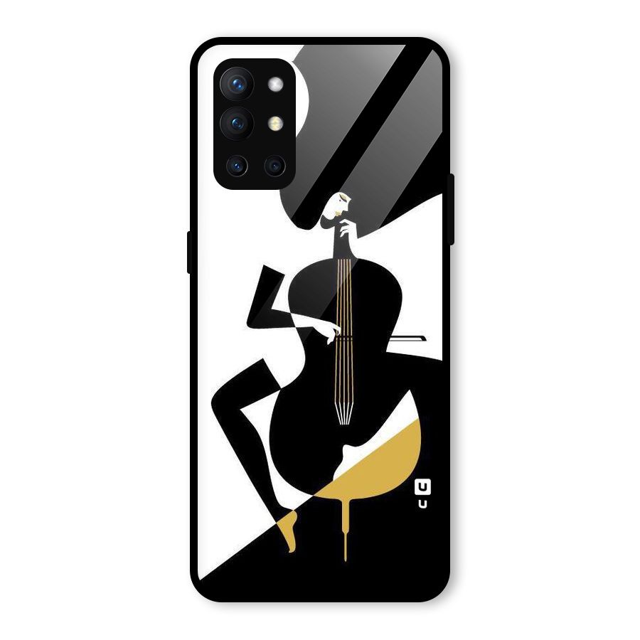 Guitar Women Glass Back Case for OnePlus 9R