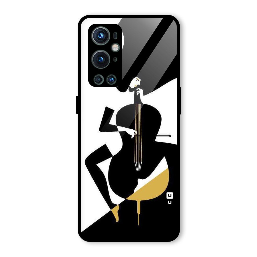 Guitar Women Glass Back Case for OnePlus 9 Pro