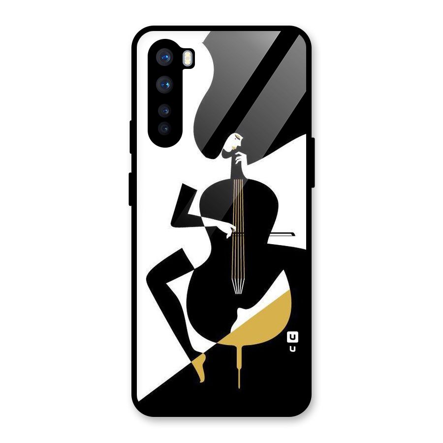 Guitar Women Glass Back Case for OnePlus Nord