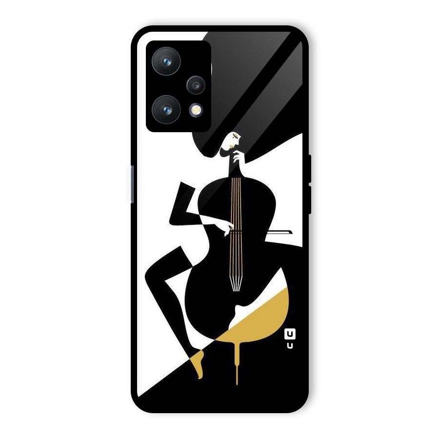 Guitar Women Glass Back Case for Realme 9 Pro 5G