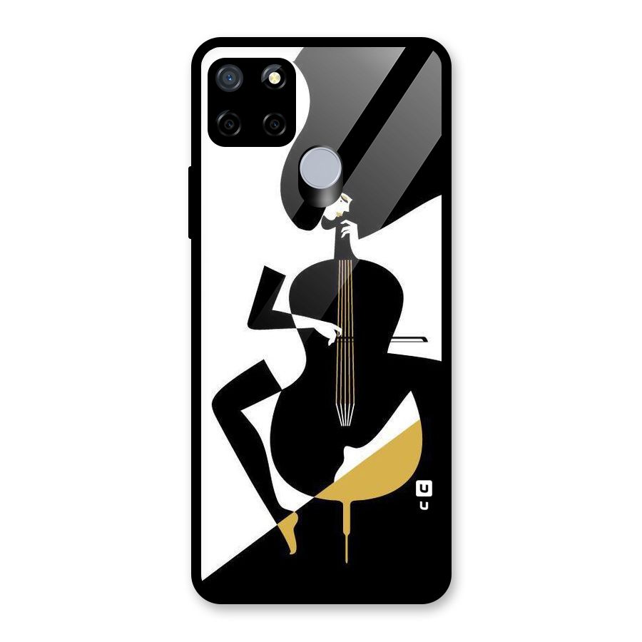 Guitar Women Glass Back Case for Realme C12