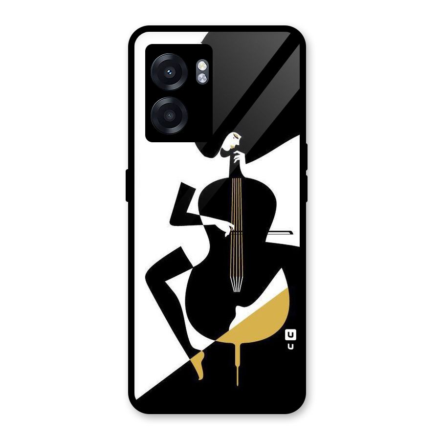 Guitar Women Glass Back Case for Realme Narzo 50 5G