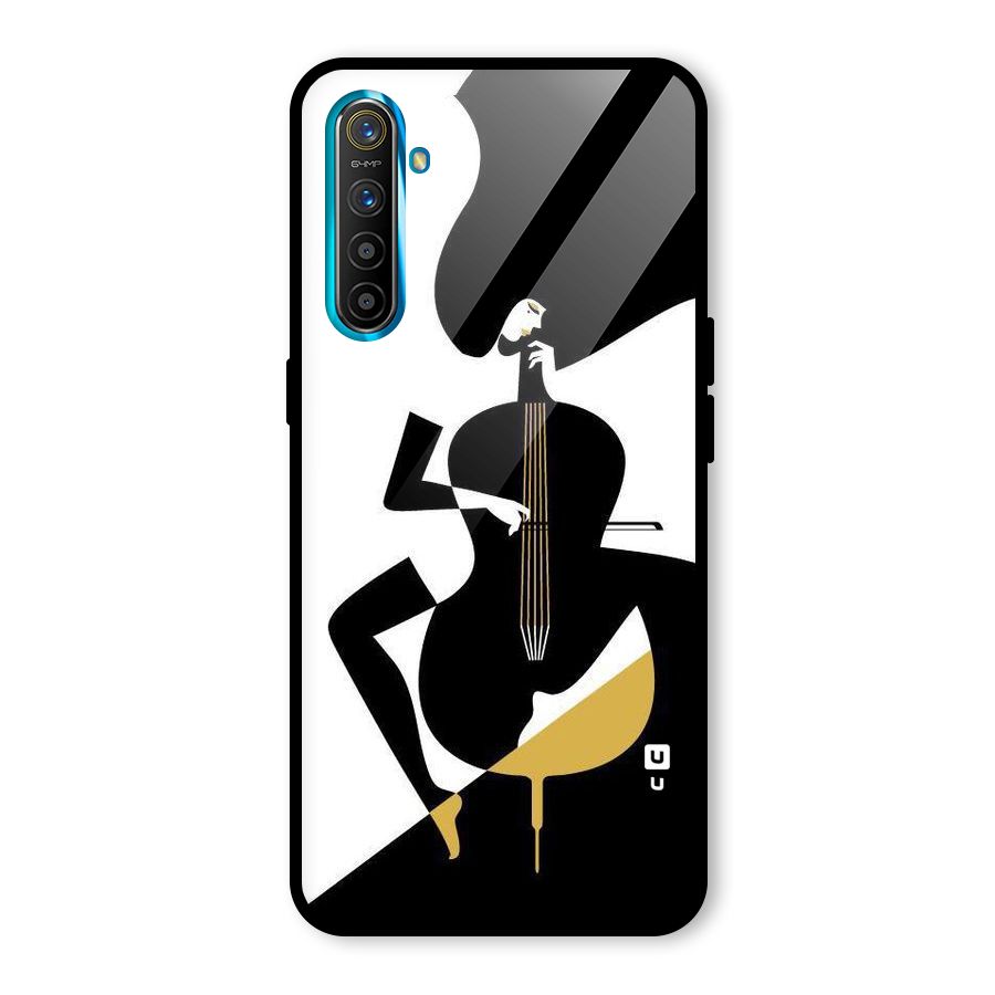 Guitar Women Glass Back Case for Realme X2