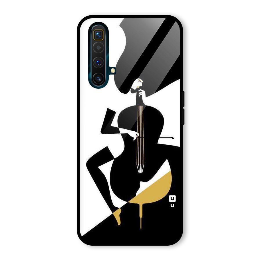 Guitar Women Glass Back Case for Realme X3
