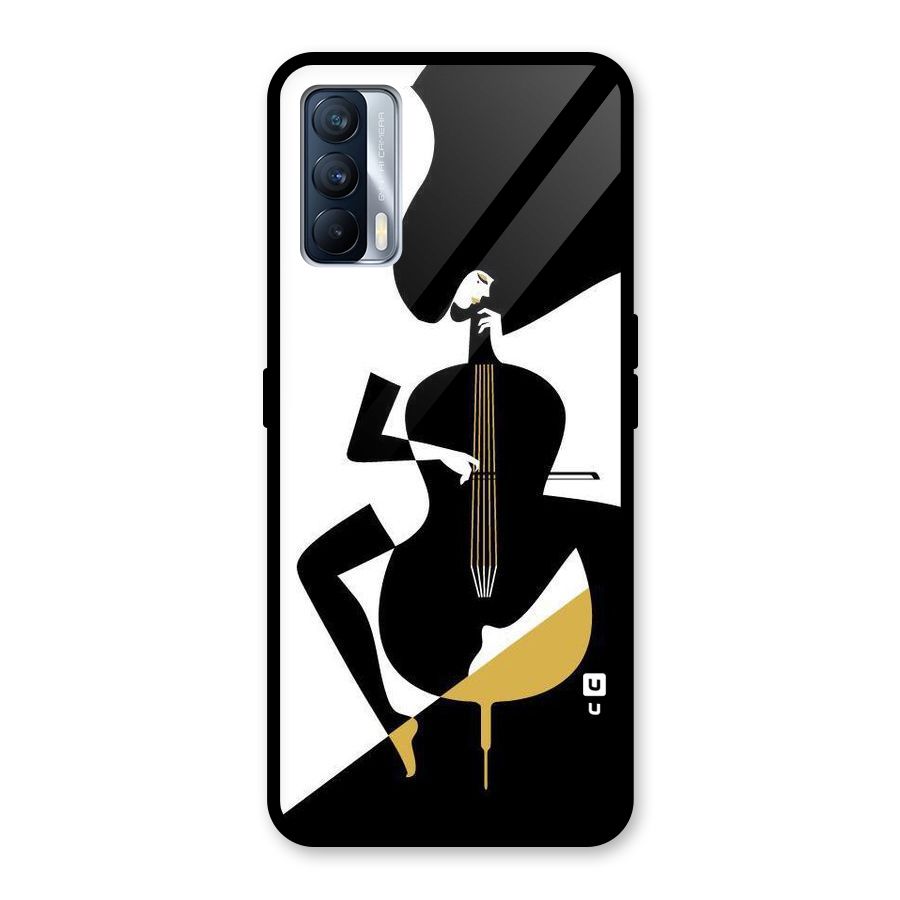 Guitar Women Glass Back Case for Realme X7