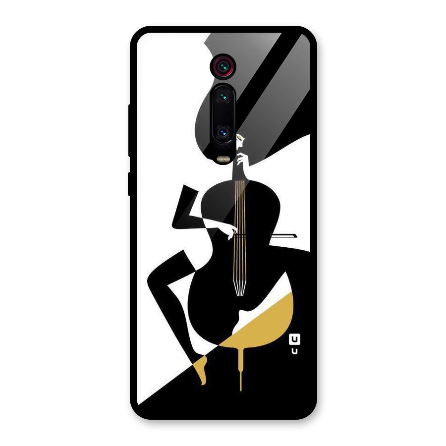 Guitar Women Glass Back Case for Redmi K20 Pro