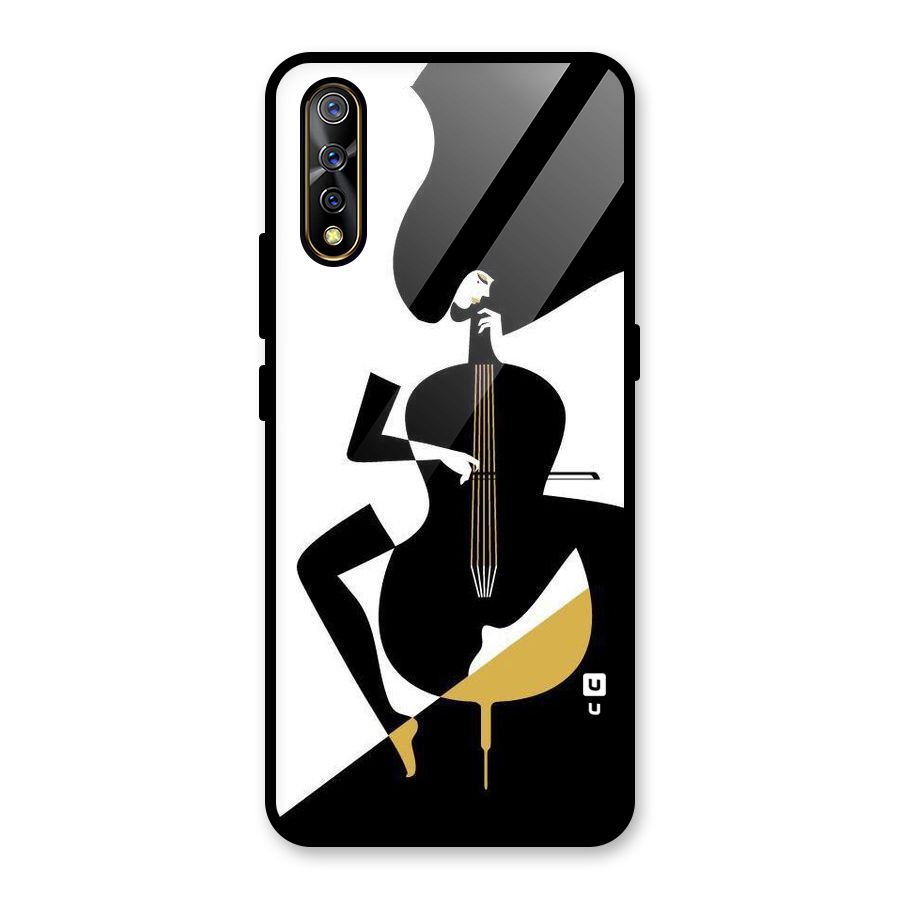 Guitar Women Glass Back Case for Vivo S1