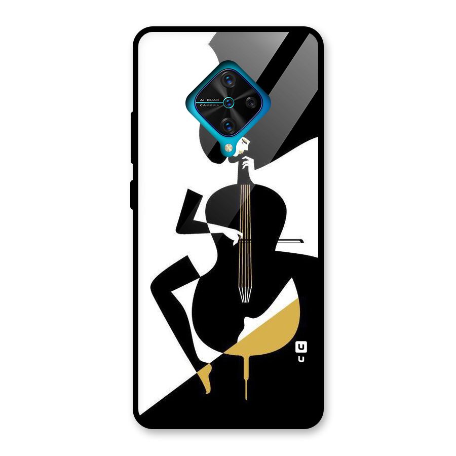 Guitar Women Glass Back Case for Vivo S1 Pro