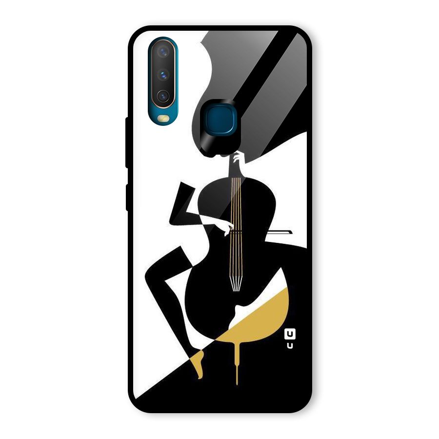 Guitar Women Glass Back Case for Vivo U10