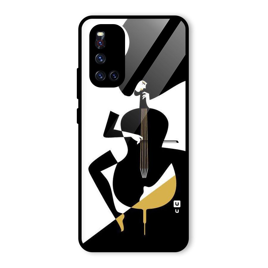 Guitar Women Glass Back Case for Vivo V19