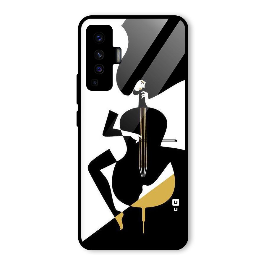 Guitar Women Glass Back Case for Vivo X50