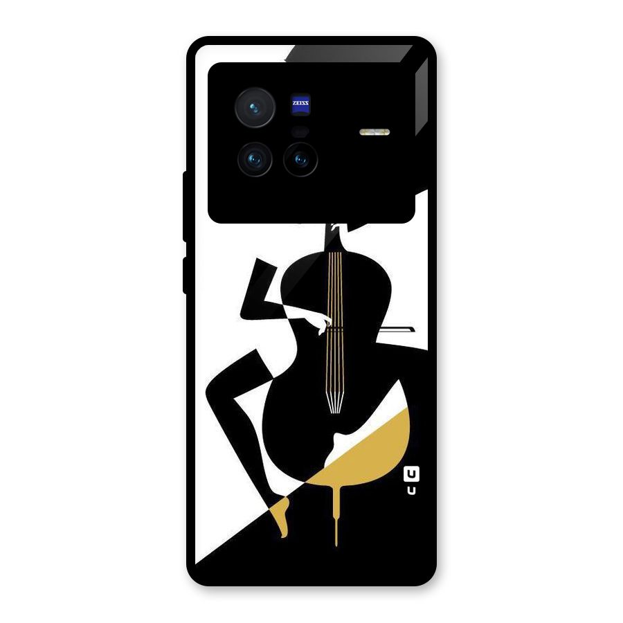 Guitar Women Glass Back Case for Vivo X80