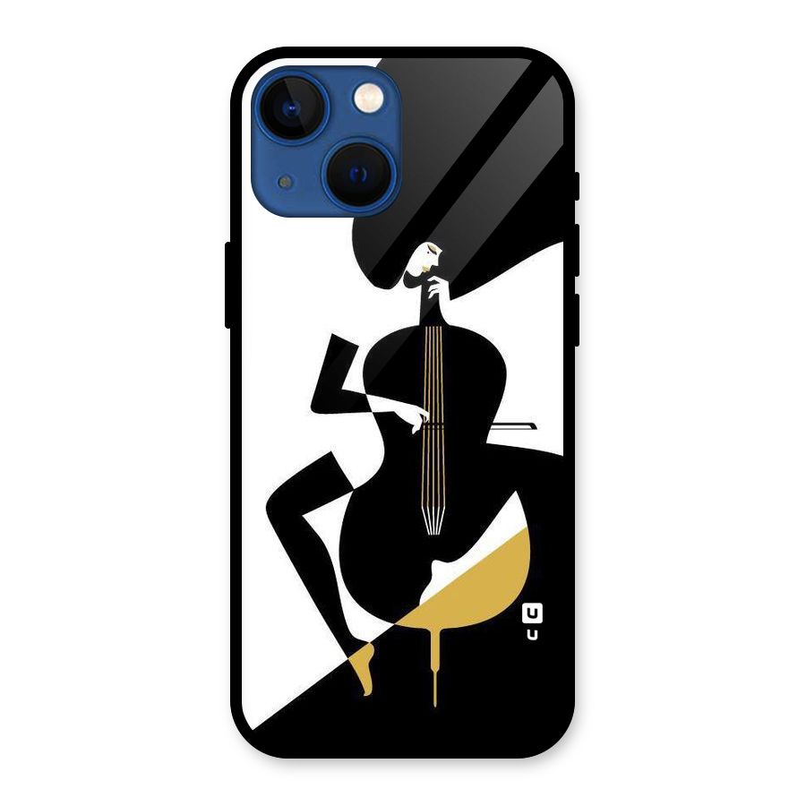 Guitar Women Glass Back Case for iPhone 13 Mini