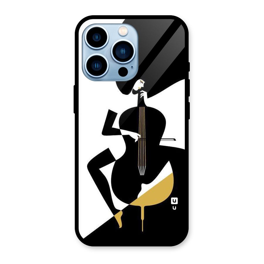 Guitar Women Glass Back Case for iPhone 13 Pro