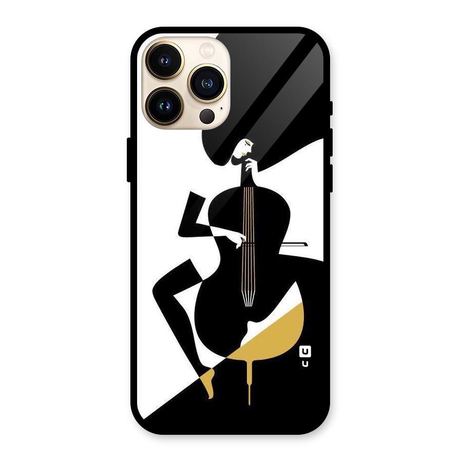 Guitar Women Glass Back Case for iPhone 13 Pro Max
