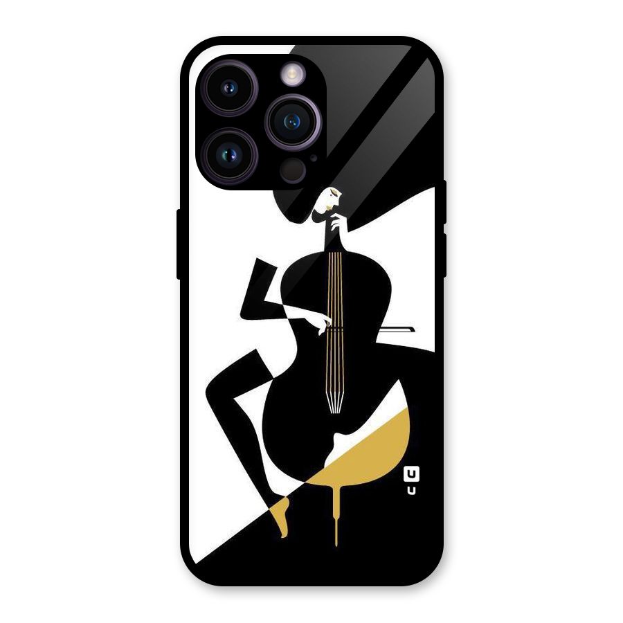 Guitar Women Glass Back Case for iPhone 14 Pro Max