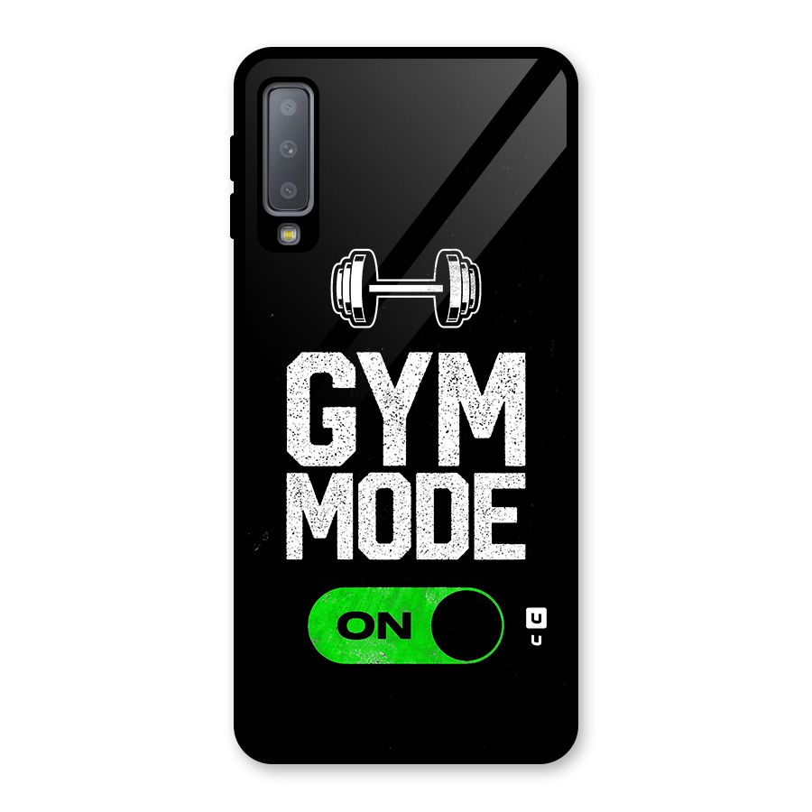 Gym Mode On Glass Back Case for Galaxy A7 (2018)