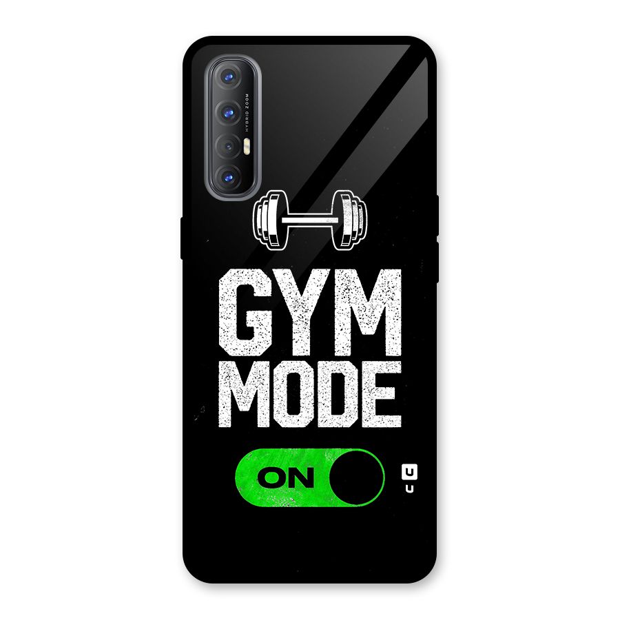 Gym Mode On Glass Back Case for Oppo Reno3 Pro