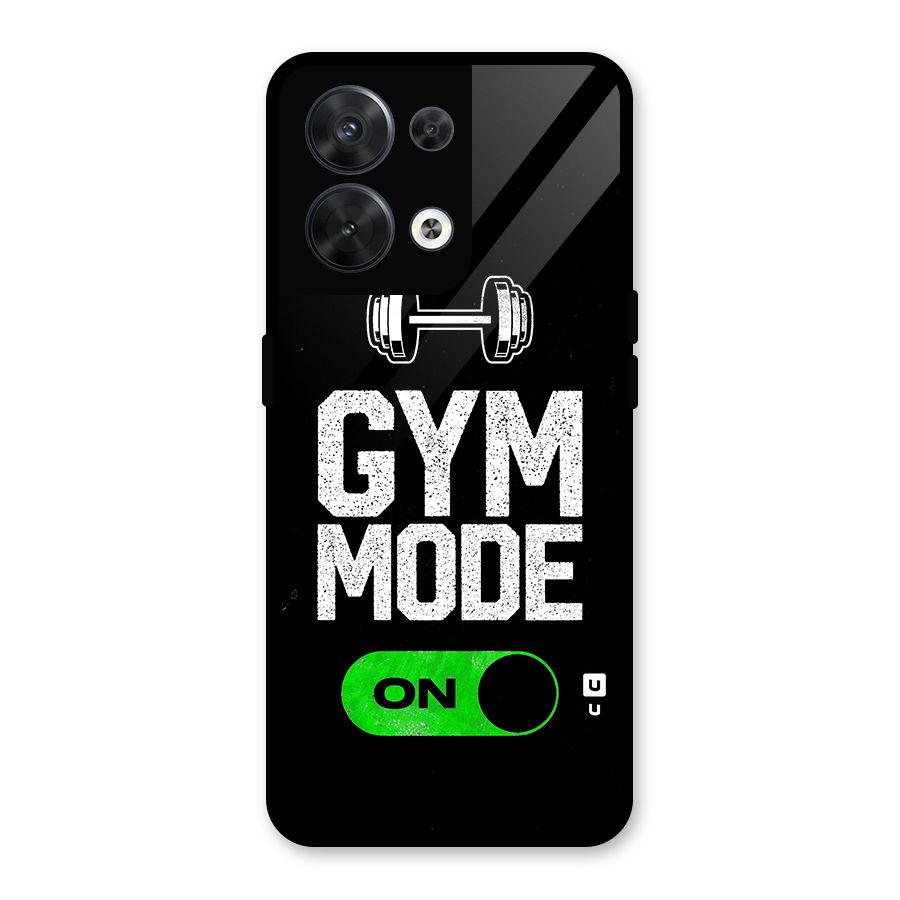 Gym Mode On Glass Back Case for Oppo Reno8 5G