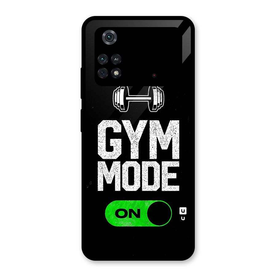 Gym Mode On Glass Back Case for Poco M4 Pro 4G