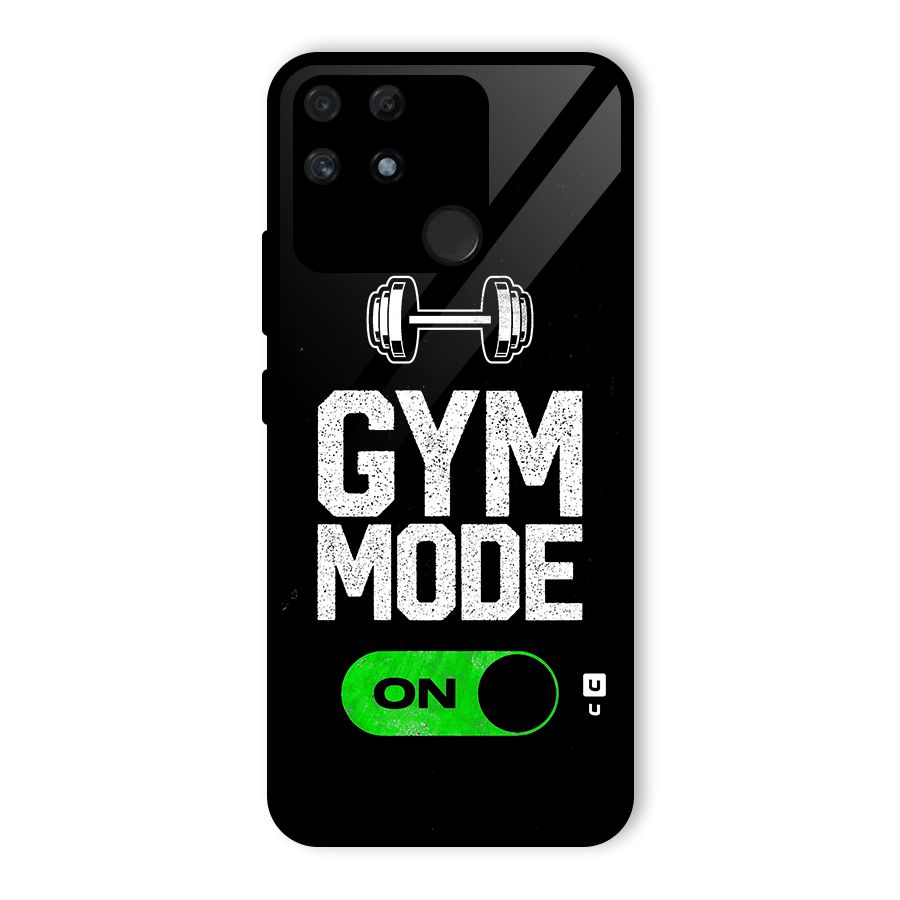 Gym Mode On Glass Back Case for Realme Narzo 50A