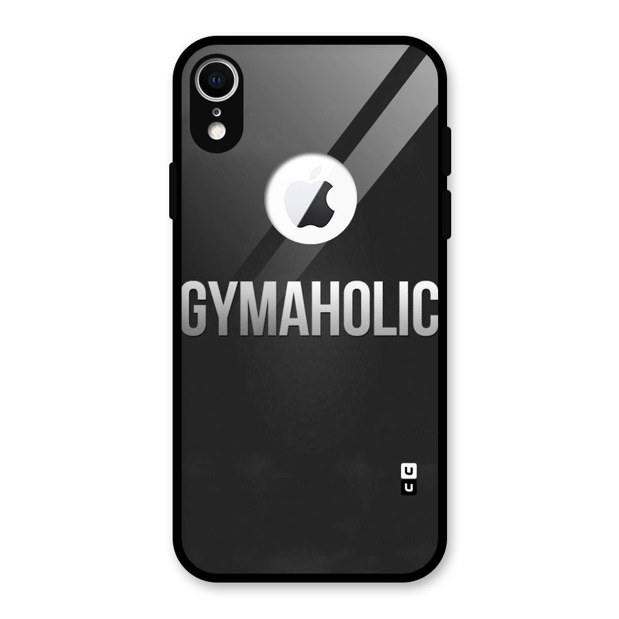 Gymaholic Glass Back Case for iPhone XR Logo Cut