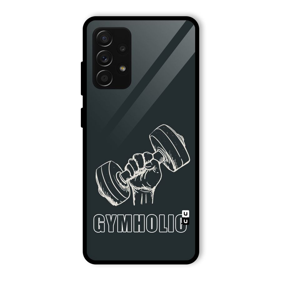 Gymholic Design Glass Back Case for Galaxy A53 5G