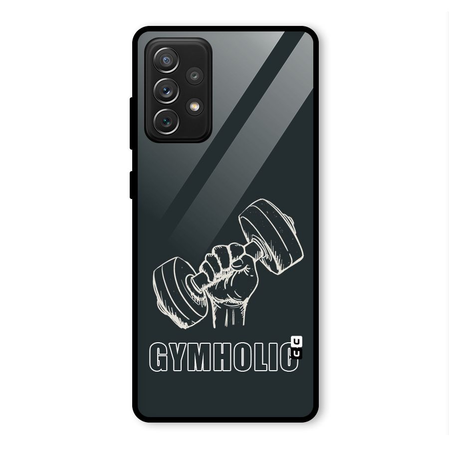 Gymholic Design Glass Back Case for Galaxy A72