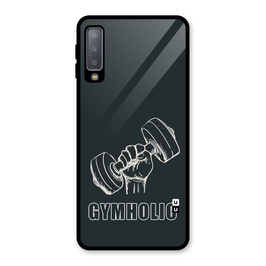 Gymholic Design Glass Back Case for Galaxy A7 (2018)