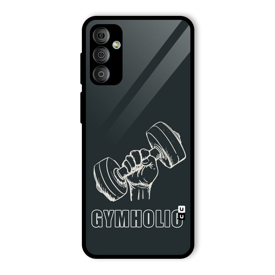 Gymholic Design Glass Back Case for Galaxy F23
