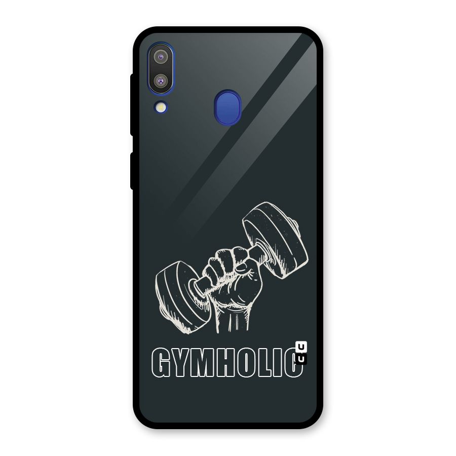 Gymholic Design Glass Back Case for Galaxy M20