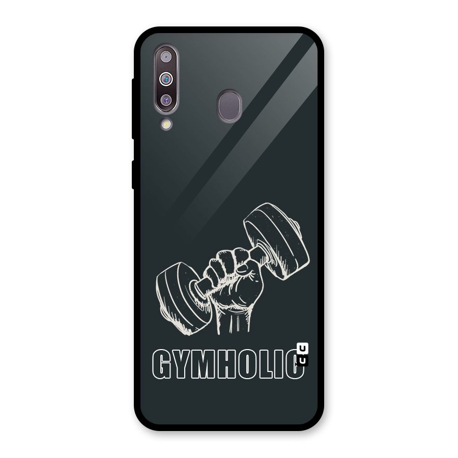 Gymholic Design Glass Back Case for Galaxy M30
